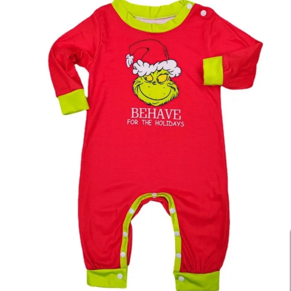 Unisex Baby Grinch Behave for the Holidays Sleepwear Bodysuit - SIZE 18 Months